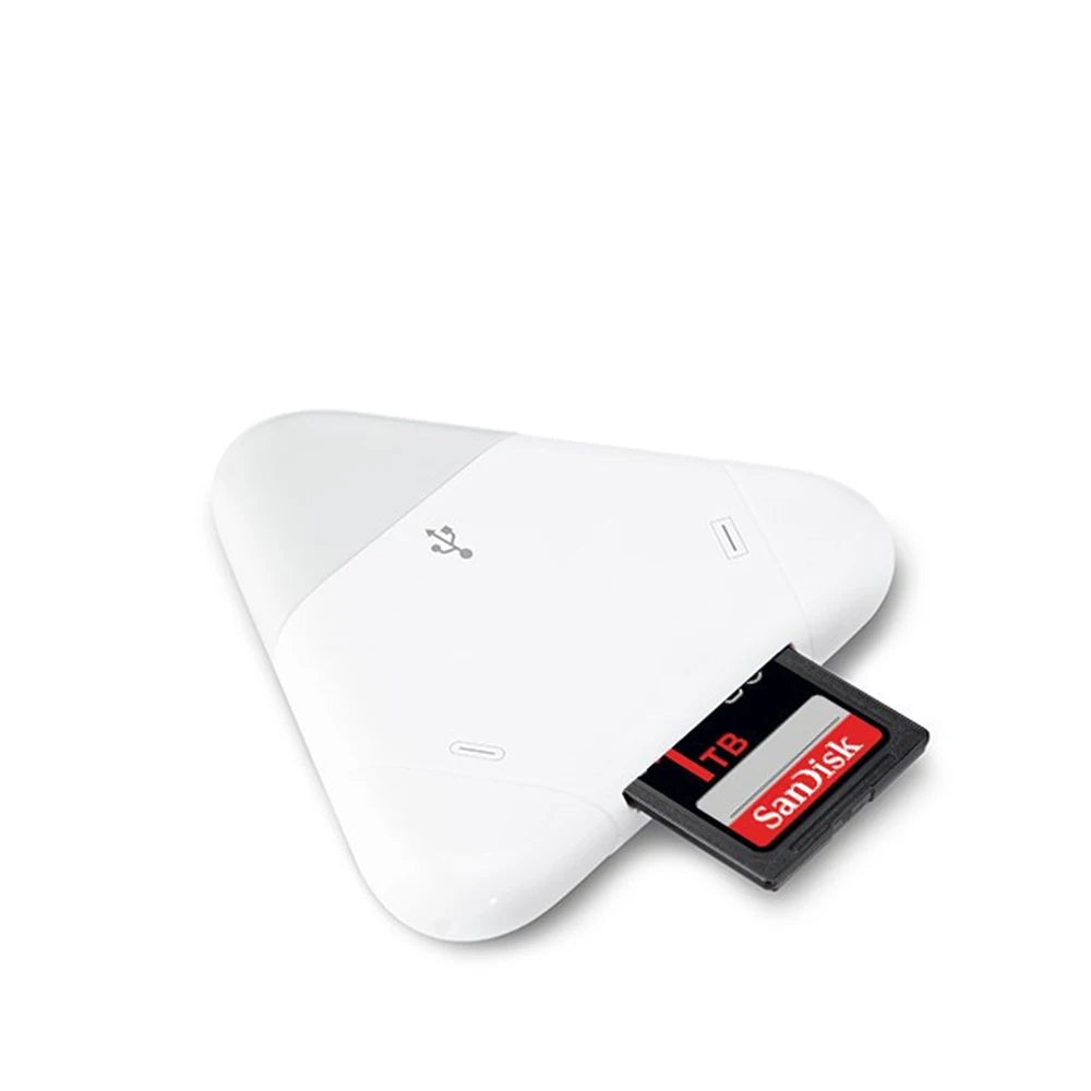 3-in-1 Triangular Card Reader for Mobile Phones & Laptops USB 3.0/Type-C UHS-I/UHS-II Support TF/SD/MicroSD