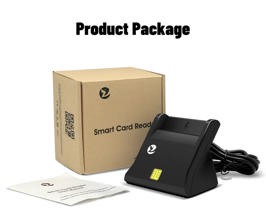 ZOWEETEK USB Card Reader Writer Support EMV CAC ID IC SIM SIS Smart Card Chip Reader Writer Portable ATM Credit Card Readers