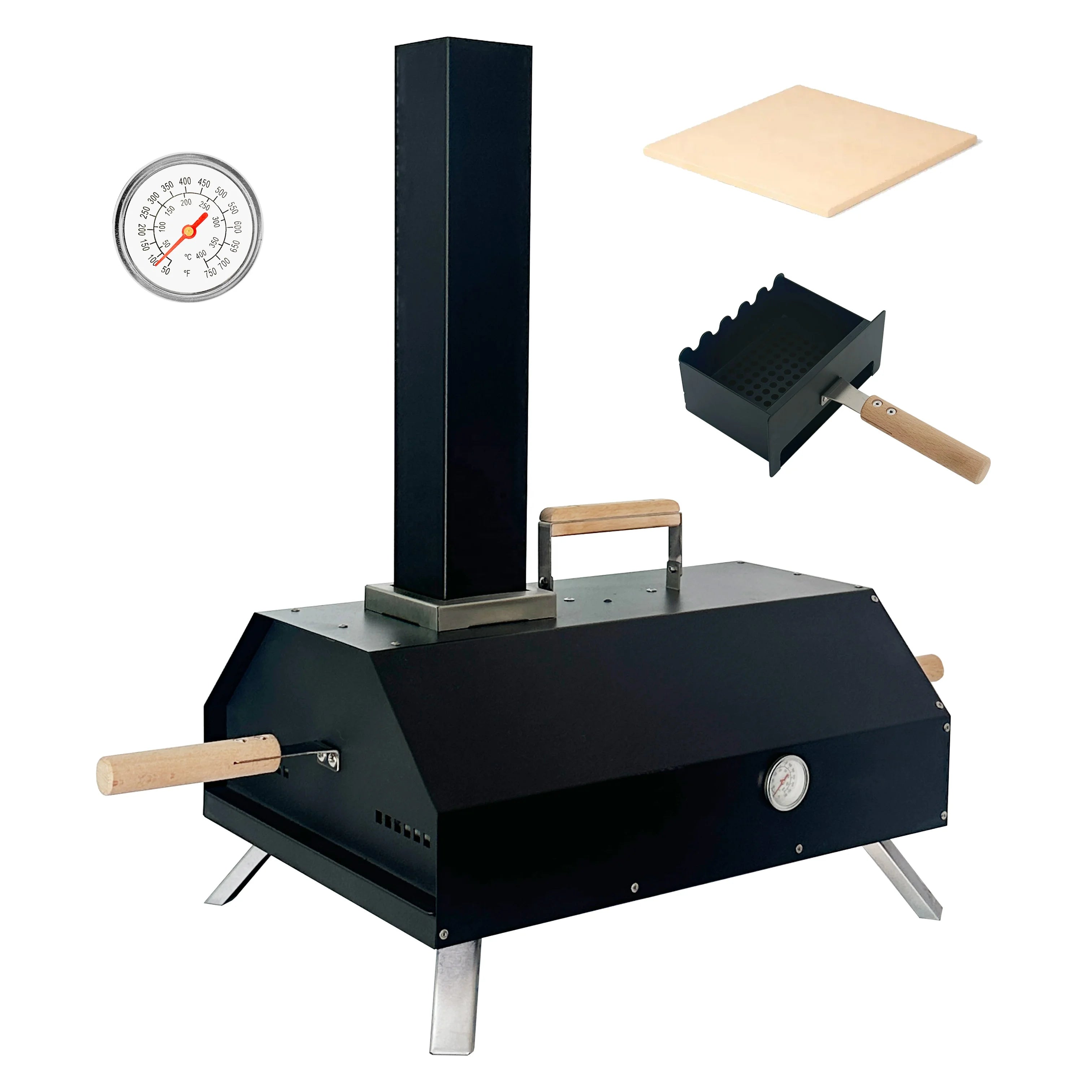 High Quality Modern Design Wood Pellet Pizza Oven Steel Construction Powder Coated Iron Outdoor Charcoal Grill Promotional Offer
