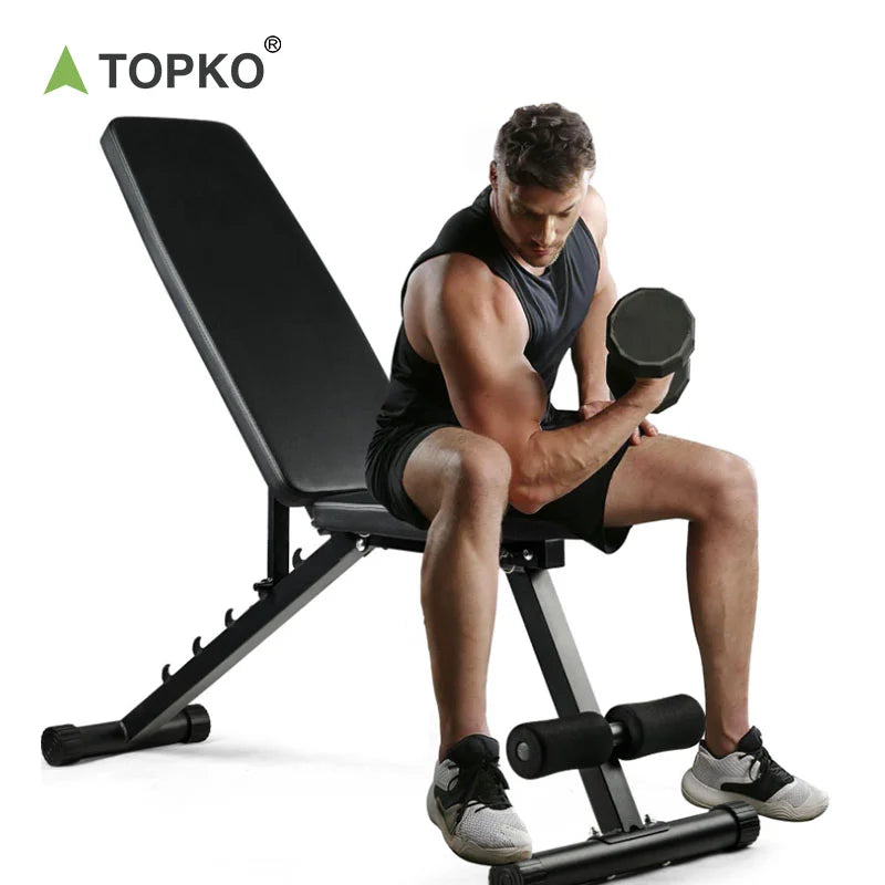 TOPKO US Warehouse Indoor Durable Weight Bench Gym Daily Workout Weight Bench