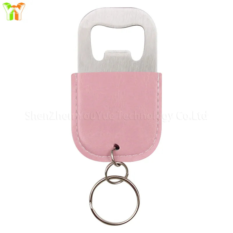 Mini Portable Ready Stock PU Leather Wine  Bottle Opener Beer Opener Cover  with Keychain  for Wine Drinker