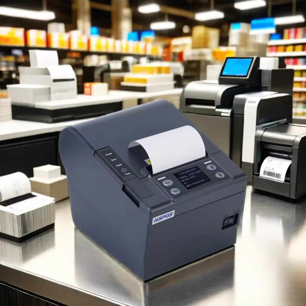 HSPOS 80MM Thermal Receipt POS Printer USB LAN WIFI Blue Tooth Wireless MQTT Cloud Printer for Restaurant