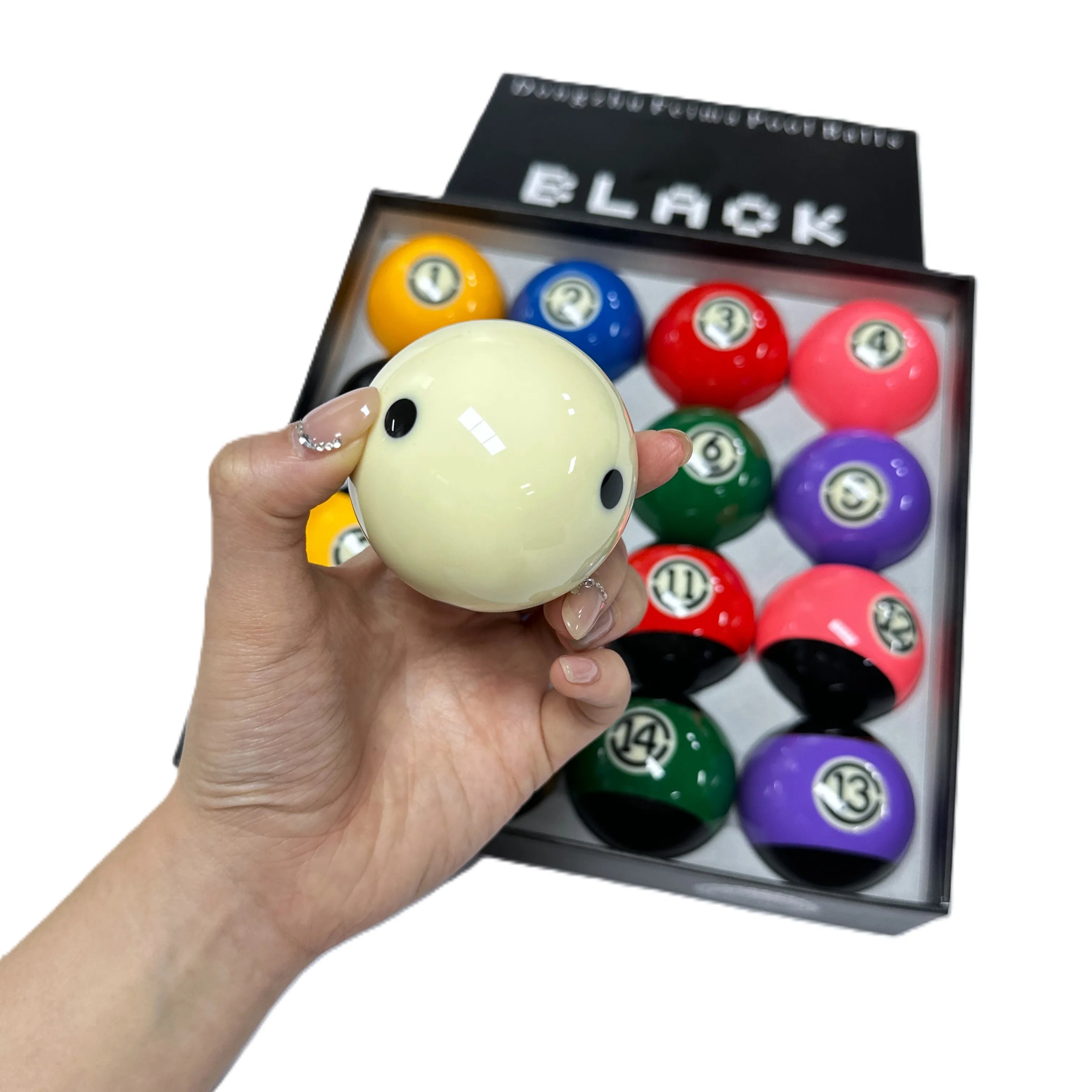 16PCS/Set 57.2 mm Diameter Premium Quality Resin Pool Billiard Cue Ball for Nine-ball Use for Sale