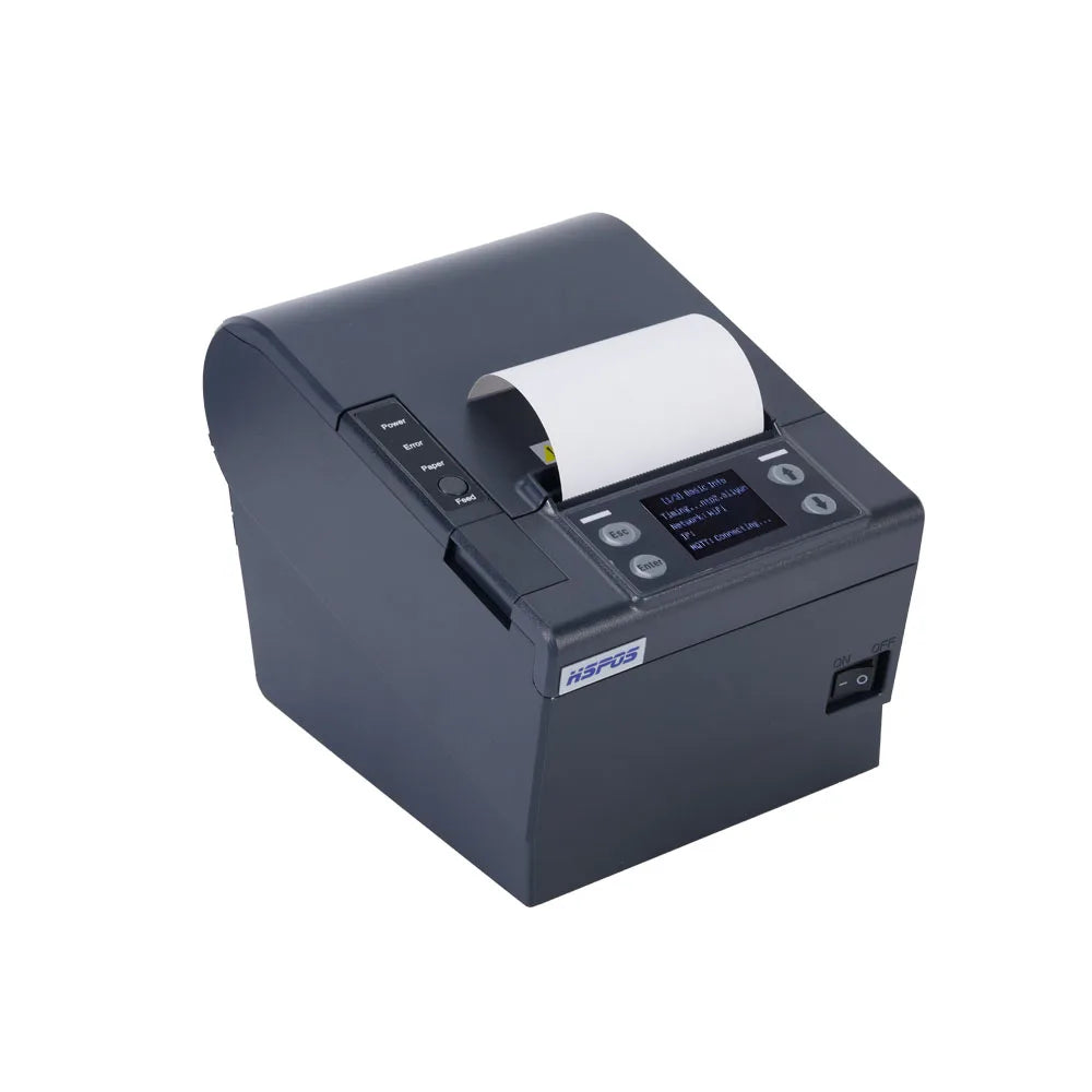 HSPOS 80MM Thermal Receipt POS Printer USB LAN WIFI Blue Tooth Wireless MQTT Cloud Printer for Restaurant