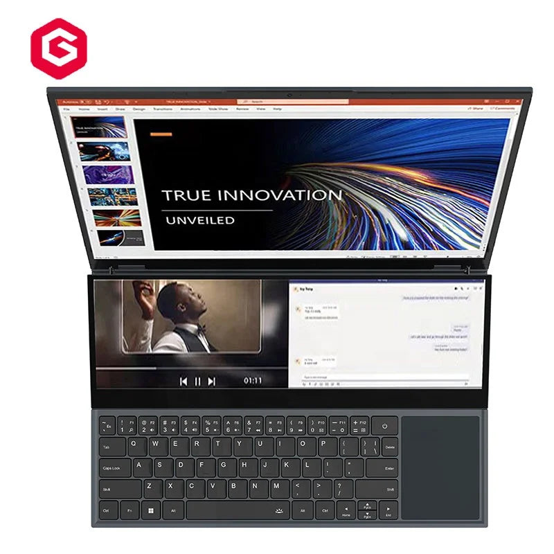 Core I7-9850H Win11 UHD Graphics 16inch Double Screen Laptops DDR4 16GB SSD 256GB Laptop Netbook