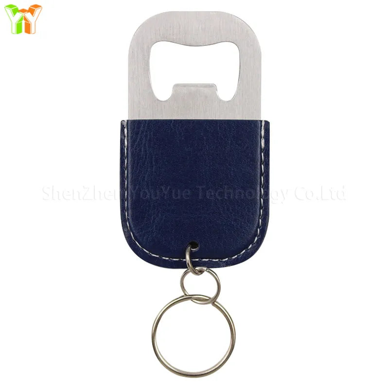 Mini Portable Ready Stock PU Leather Wine  Bottle Opener Beer Opener Cover  with Keychain  for Wine Drinker