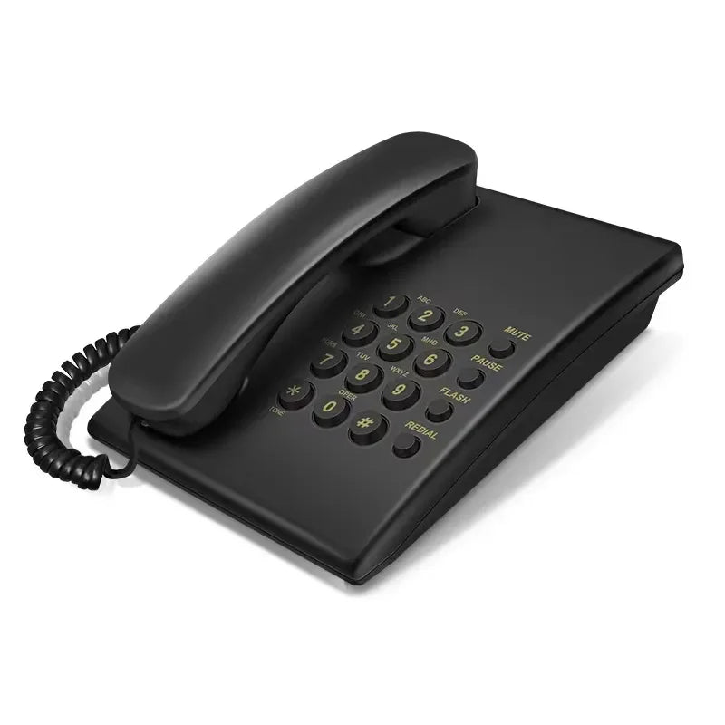 Cheap Home and Office Telephone with Fixed Cord ABS Material Caller ID Feature for Hotel Guest Room Landline Use