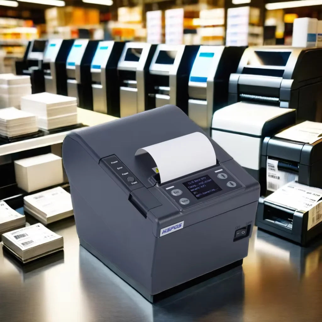 HSPOS 80MM Thermal Receipt POS Printer USB LAN WIFI Blue Tooth Wireless MQTT Cloud Printer for Restaurant