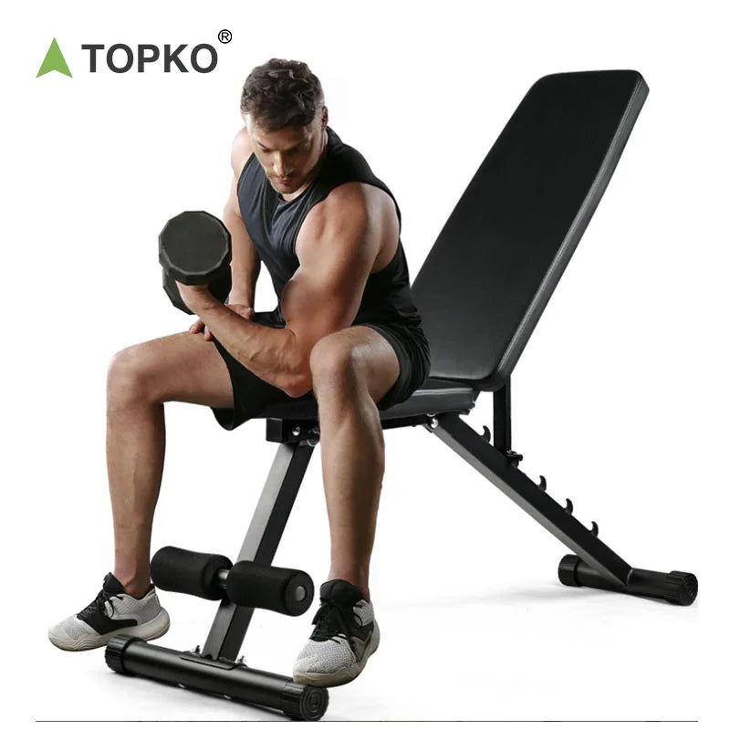 TOPKO US Warehouse Indoor Durable Weight Bench Gym Daily Workout Weight Bench