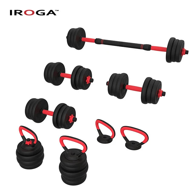 Cheap Price 6in1 Adjustable Cement Dumbbell Kettlebell Barbells Set 15kg-50kg Unisex Weight Lifting Durable