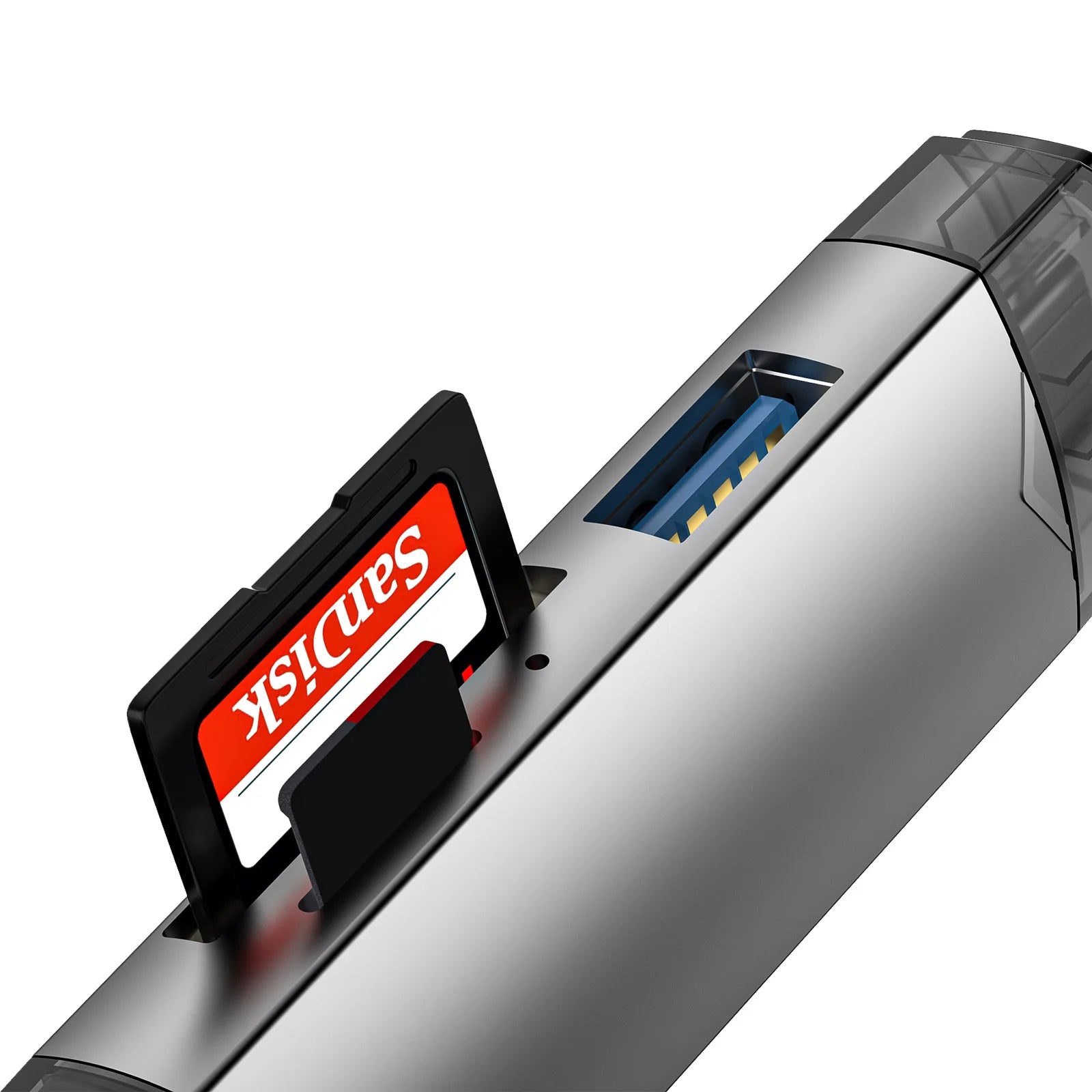 USB 2.0 External 6-in-1 Card Reader for Mobile Computers and Cameras TF/SD Memory Card Lightweight