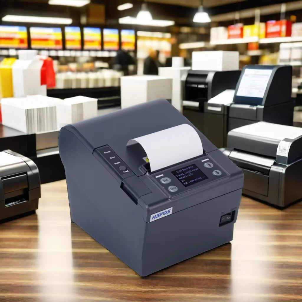 HSPOS 80MM Thermal Receipt POS Printer USB LAN WIFI Blue Tooth Wireless MQTT Cloud Printer for Restaurant