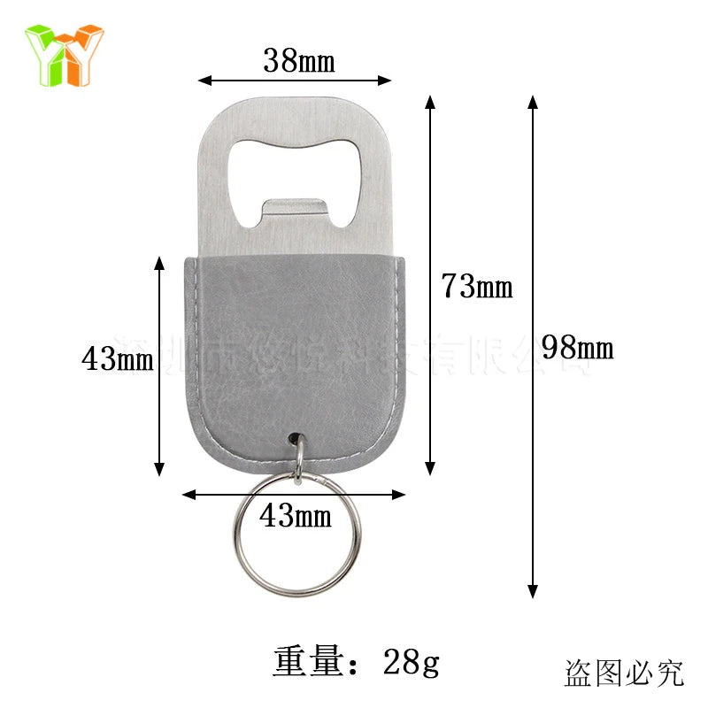 Mini Portable Ready Stock PU Leather Wine  Bottle Opener Beer Opener Cover  with Keychain  for Wine Drinker