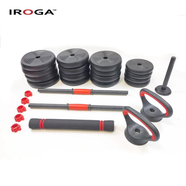 Cheap Price 6in1 Adjustable Cement Dumbbell Kettlebell Barbells Set 15kg-50kg Unisex Weight Lifting Durable