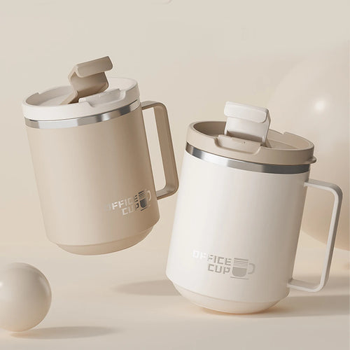 304 Stainless Steel Thermos Water Cup Portable Double-Layer Insulated Milk Coffee Mug With Handle Drinkware Sealed Drinking Cup