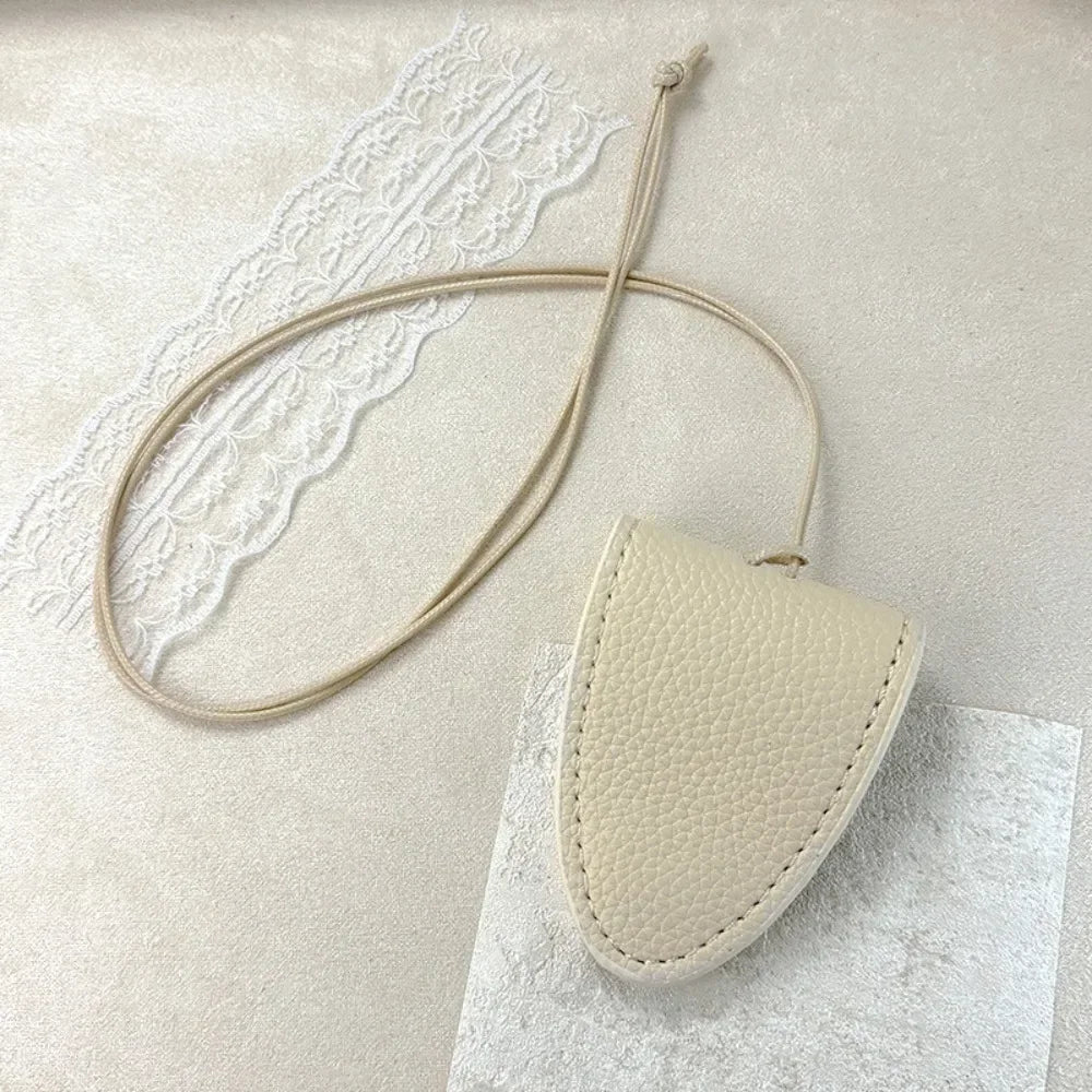 PU Leather Eyeglasses Storage Bag Pendant Hanging Neck Durable Sunglasses Pendant Clip Magnetic Simple