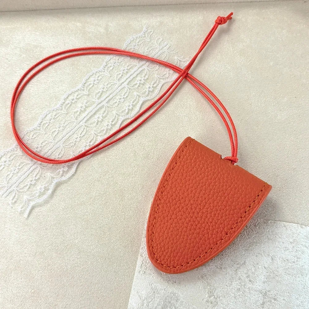 PU Leather Eyeglasses Storage Bag Pendant Hanging Neck Durable Sunglasses Pendant Clip Magnetic Simple