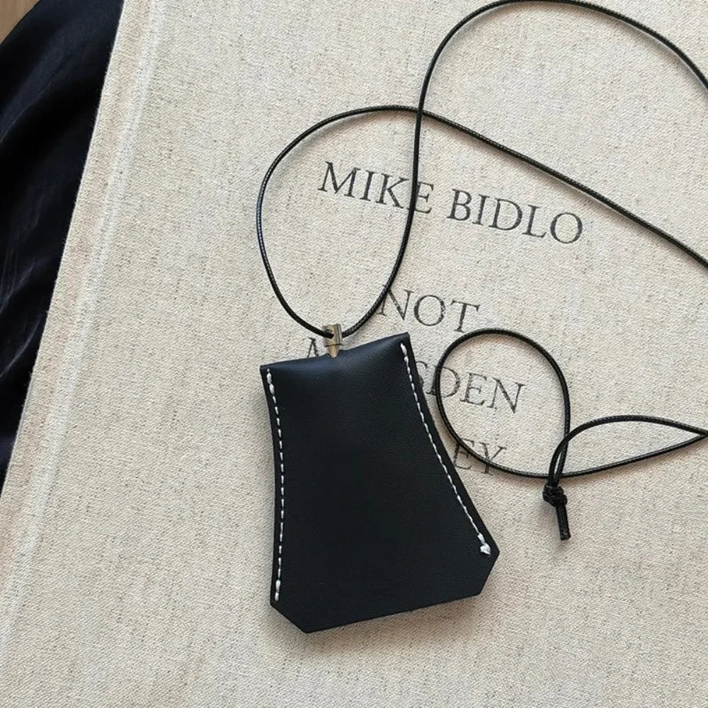 PU Leather Eyeglasses Storage Bag Pendant Hanging Neck Durable Sunglasses Pendant Clip Magnetic Simple