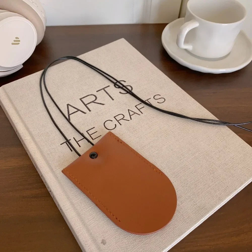PU Leather Eyeglasses Storage Bag Pendant Hanging Neck Durable Sunglasses Pendant Clip Magnetic Simple