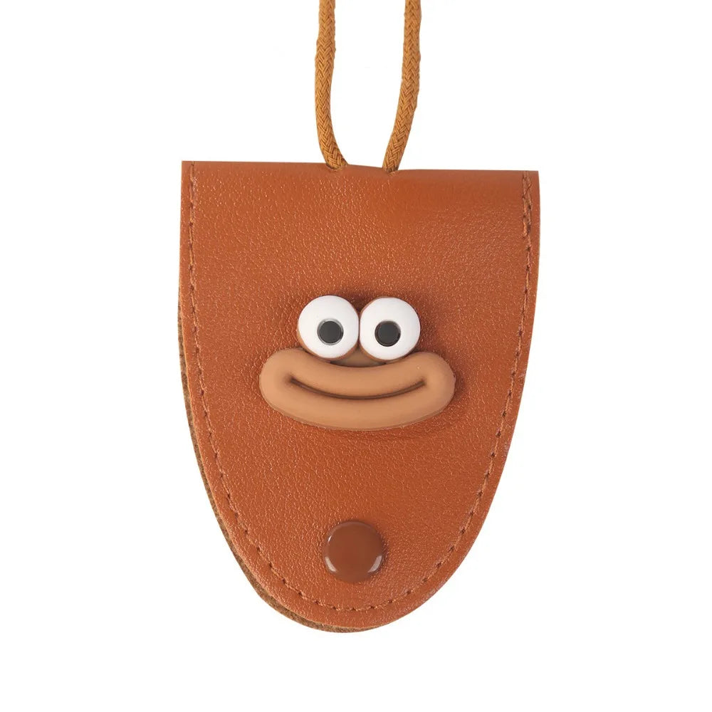 PU Leather Eyeglasses Storage Bag Pendant Hanging Neck Durable Sunglasses Pendant Clip Magnetic Simple