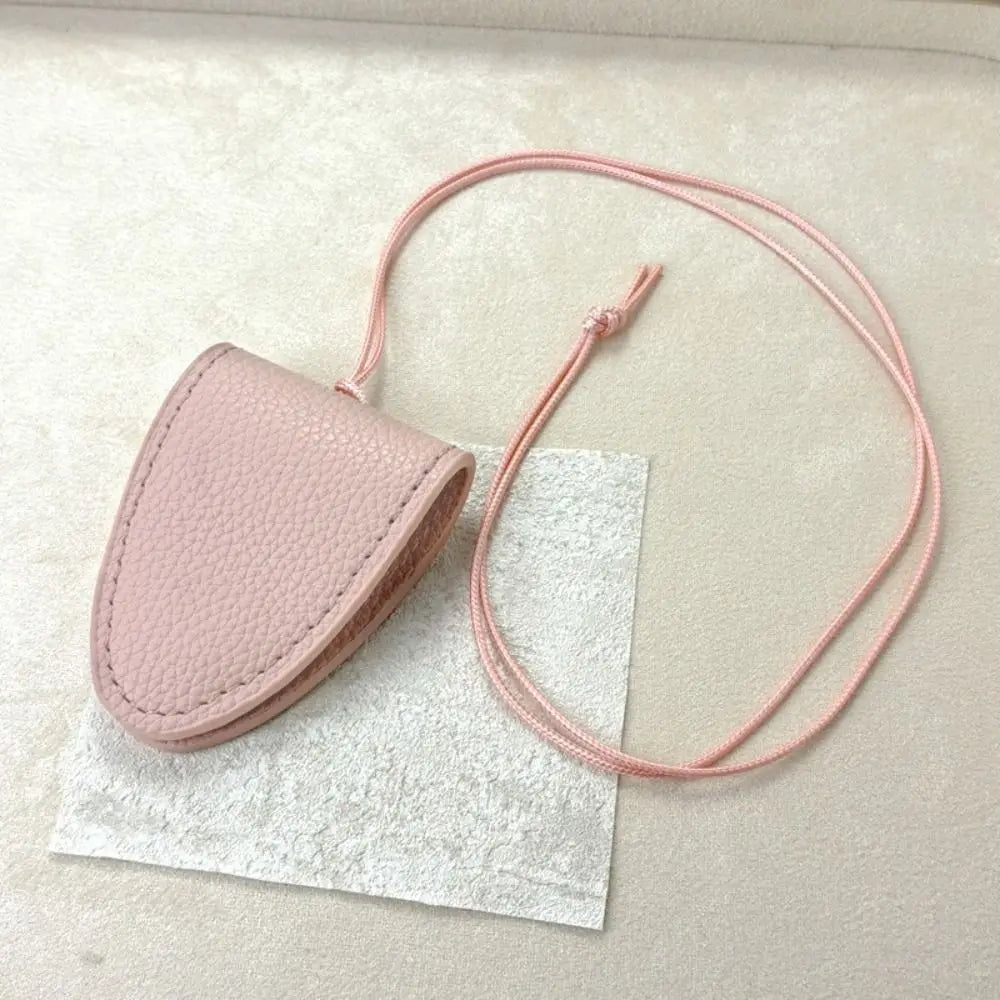 PU Leather Eyeglasses Storage Bag Pendant Hanging Neck Durable Sunglasses Pendant Clip Magnetic Simple