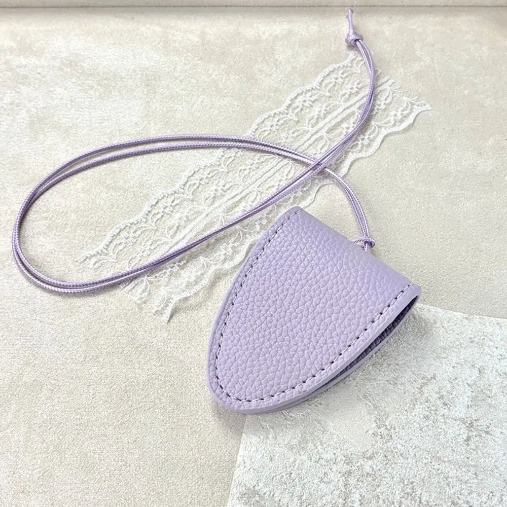 PU Leather Eyeglasses Storage Bag Pendant Hanging Neck Durable Sunglasses Pendant Clip Magnetic Simple