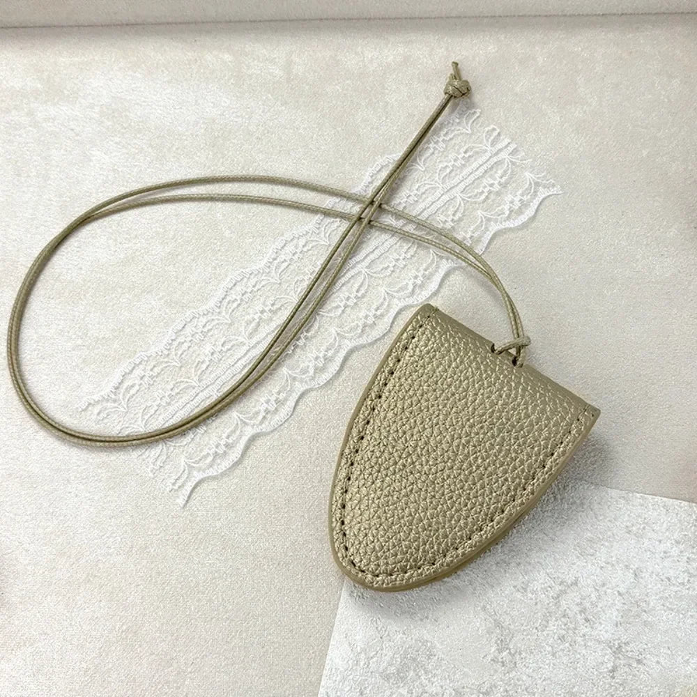 PU Leather Eyeglasses Storage Bag Pendant Hanging Neck Durable Sunglasses Pendant Clip Magnetic Simple