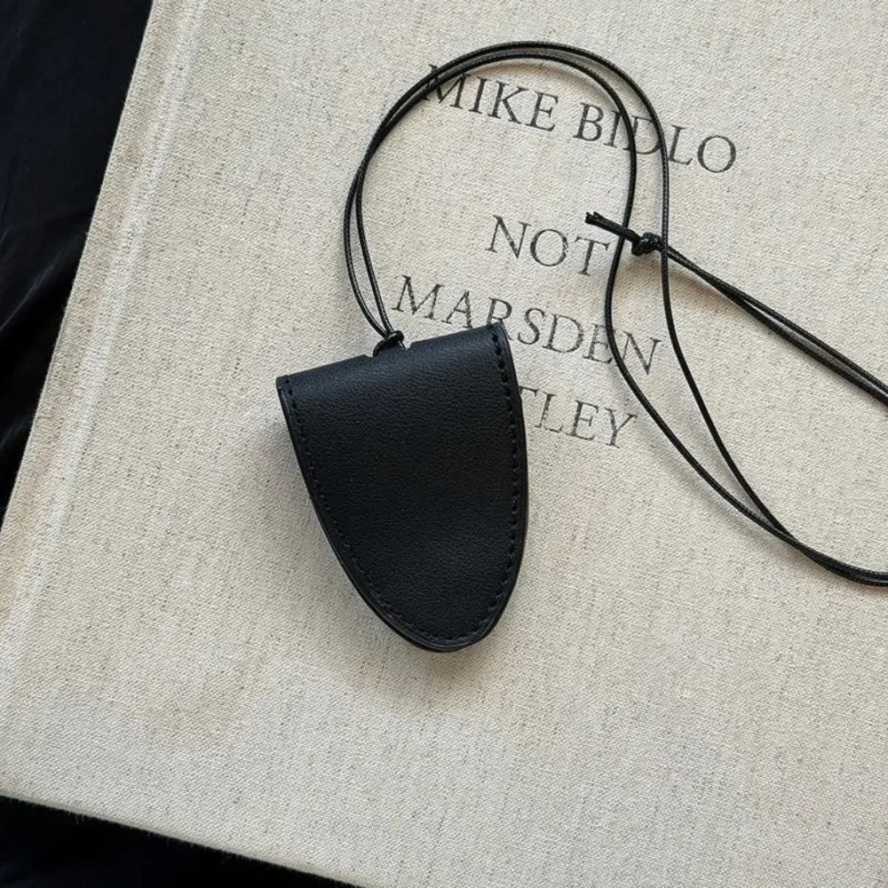 PU Leather Eyeglasses Storage Bag Pendant Hanging Neck Durable Sunglasses Pendant Clip Magnetic Simple