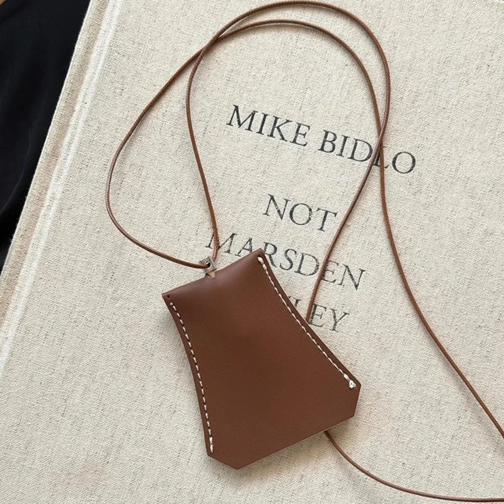 PU Leather Eyeglasses Storage Bag Pendant Hanging Neck Durable Sunglasses Pendant Clip Magnetic Simple