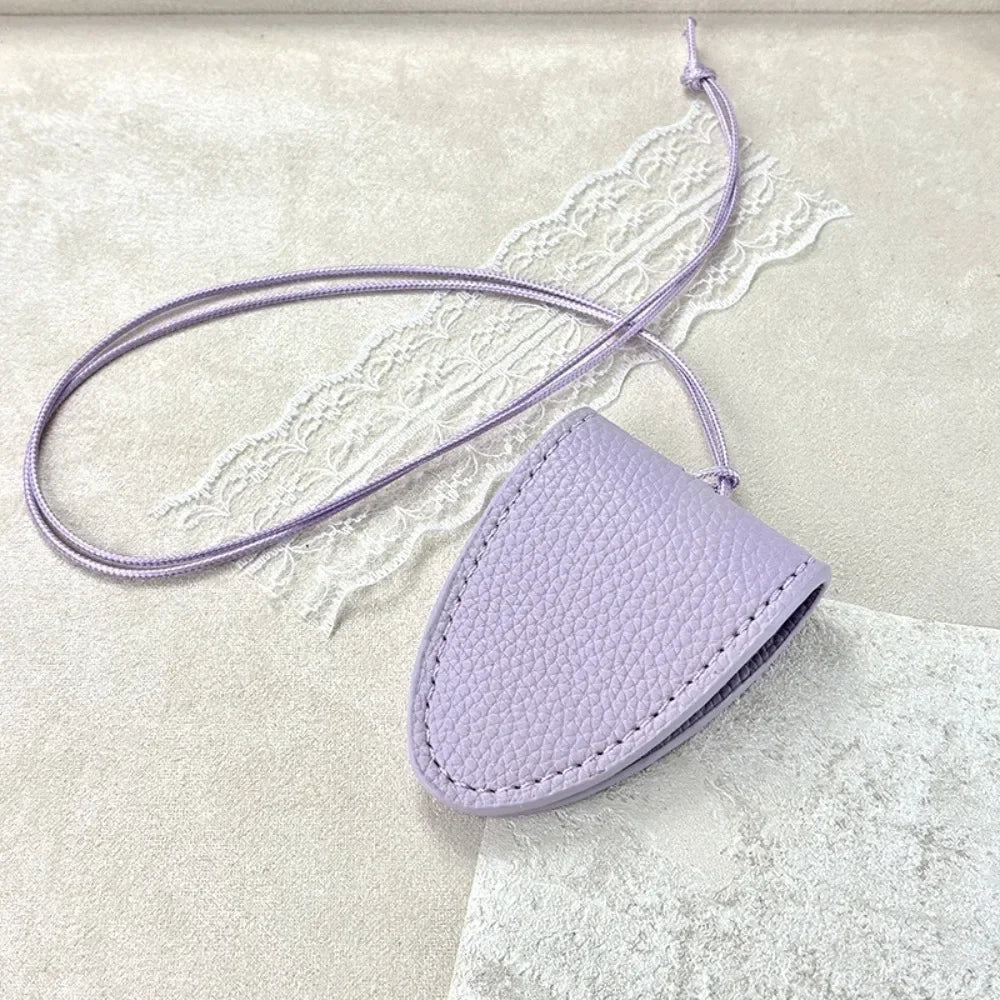 PU Leather Eyeglasses Storage Bag Pendant Hanging Neck Durable Sunglasses Pendant Clip Magnetic Simple