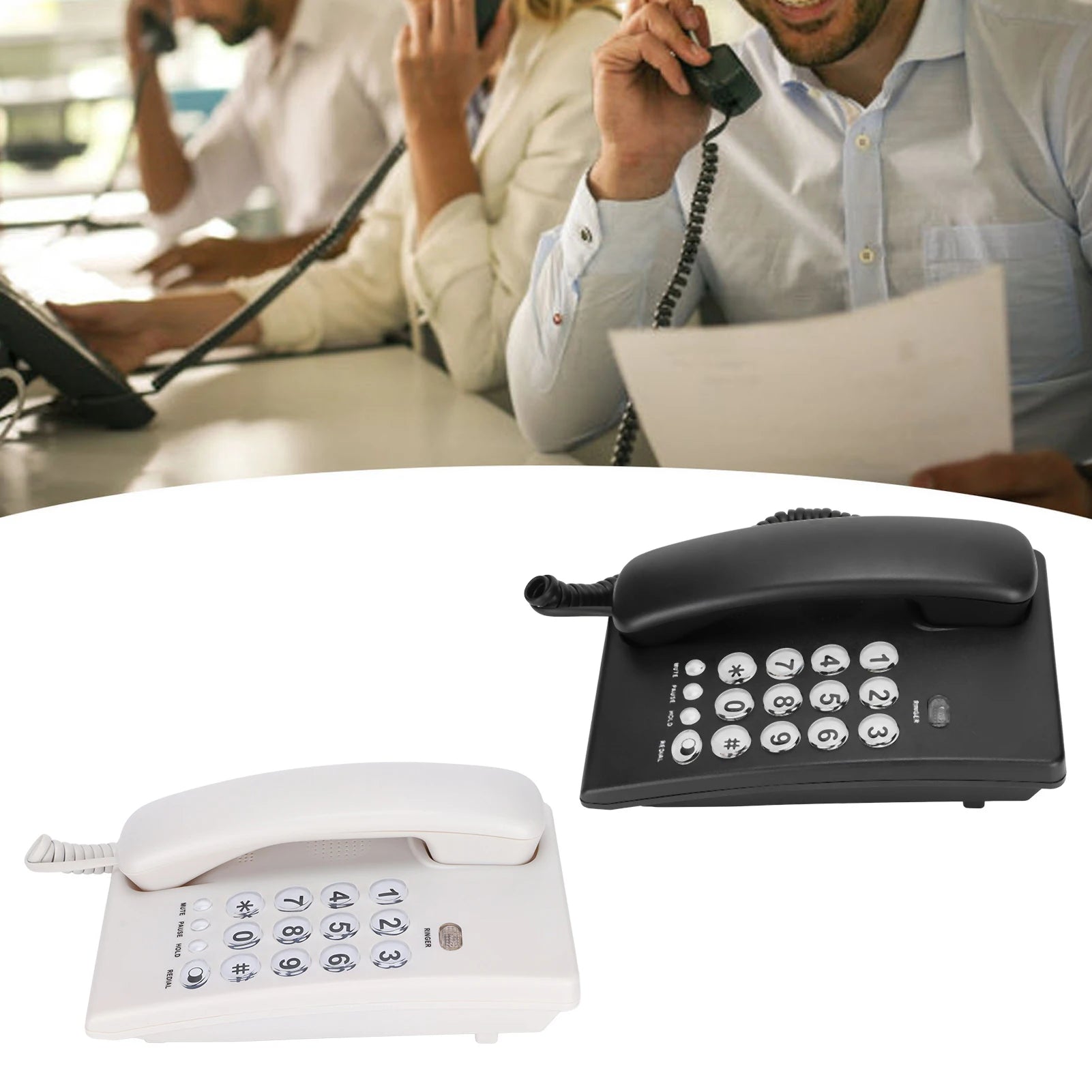 Wired Telephone KXT504 Desktop Wired Telephone with Large Multifunctional Keypad Suitable for Home and Hotel Use