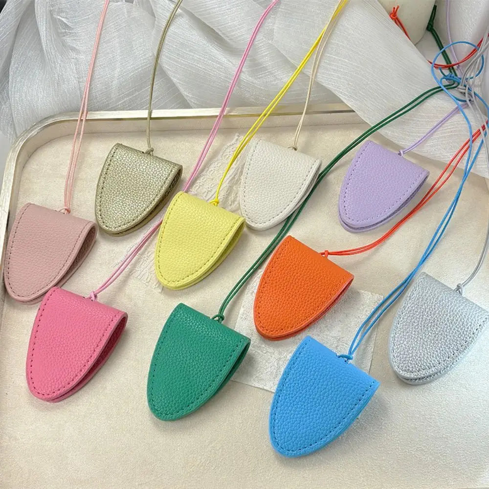 PU Leather Eyeglasses Storage Bag Pendant Hanging Neck Durable Sunglasses Pendant Clip Magnetic Simple