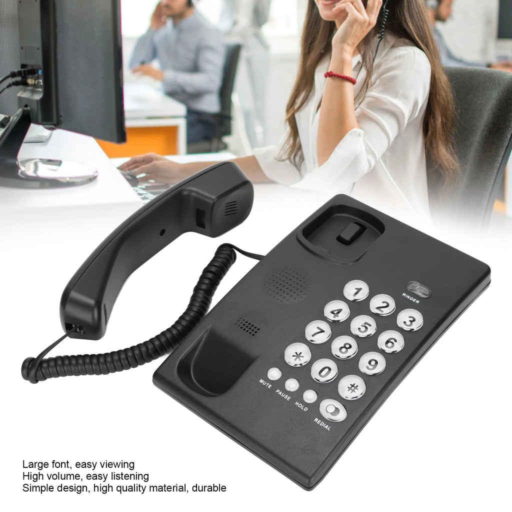 Wired Telephone KXT504 Desktop Wired Telephone with Large Multifunctional Keypad Suitable for Home and Hotel Use